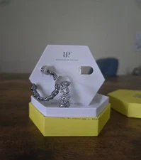 Moments of Bliss, ER51264, bp og earrings, hematite plating, diamond cz