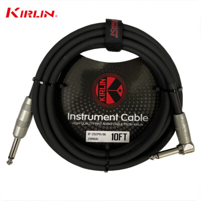Kirlin 10 FT Cable Right-Angle Electric Patch Cord Guitar +Free Cable Tie