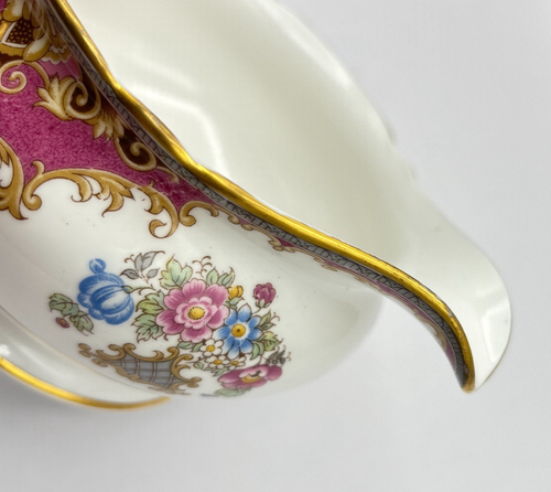 Shelley Sheraton Pink Scalloped #13289 Gravy Boat Made in England NO UNDERPLATE - Picture 14 of 23