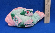 Hand Crafted Fish Shaped Fabric Bag Make Up Holder Mennonite Crafts USA Made NEW