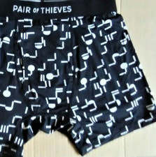 Men Boxer Briefs Pair of Thieves sz S 28-30" Black/White Cool Breeze Mesh Magic