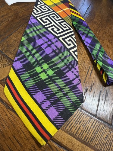 GIANNI VERSACE TRAJE DE DISEÑADOR DE CALIDAD DE LUJO TEXTURA CORBATA ENVÍO GRATUITO - Imagen 2 de 8