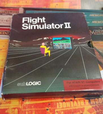 Flight Simulator II (1986) Atari ST (1982) (Disk, Manual, Maps, Box) 16-bit CIB