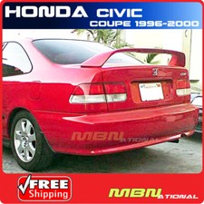 96-00 For Honda Civic Coupe Rear Trunk Spoiler Si Style Painted R81 Milano Red