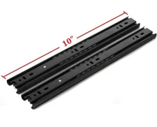 Drawer Slides 10 Inch Ball Bearing Full Extension 3 Section Slide Track Mount...