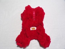 pet dog pajamas,warm,fleece,bright red, harness ring, Small  read size details 