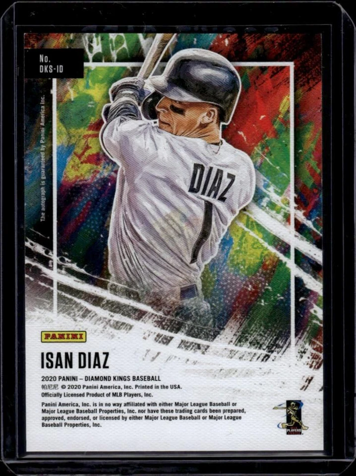 2020 Panini Diamond Kings DK Signatures #23 Isan Diaz Auto Miami Marlins Rookie - Image 2 of 2