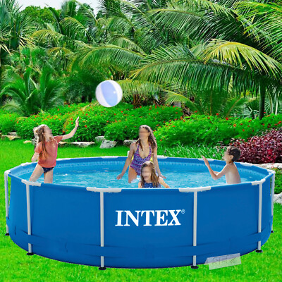 Intex Swimmingpool Pool Swimming Pool 366x84 cm Metallrahmen Schwimmbecken rund