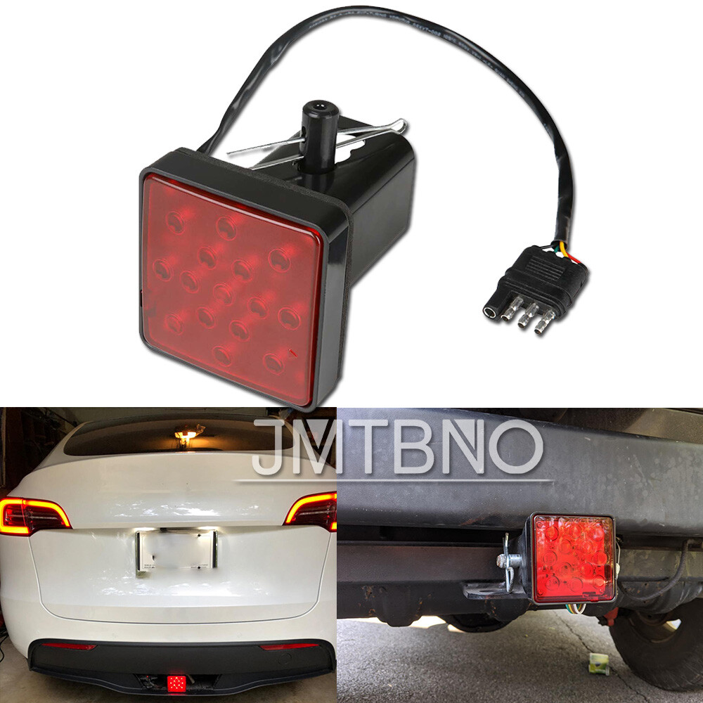 For Tesla Model Y 2"15 LED Trailer Tow Hitch Cover Light Tail Light
