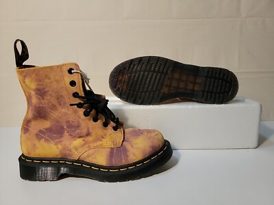 MARTENS WOMEN'S 1460 PASCAL BURNT YELLOW TIE