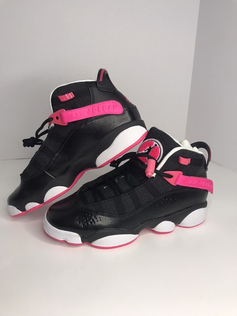 6 rings jordans pink and black