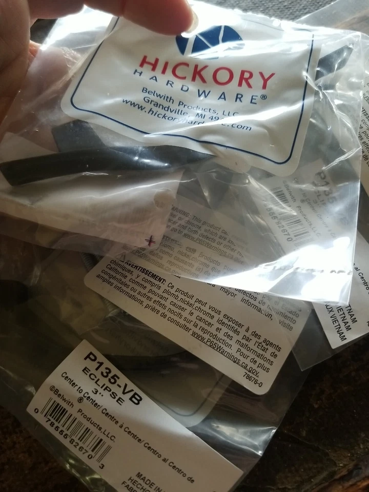 Lote de 4 herrajes de nogal americano P135-VB 3" vintage bronce eclipse gabinete tirador Foto 2 de 4