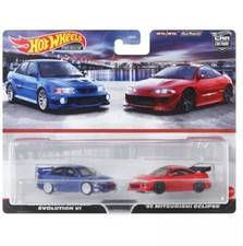 New Hot Wheels Premium 2 Pack Mitsubishi Lancer Evolution VI / '95 Eclipse HKF59