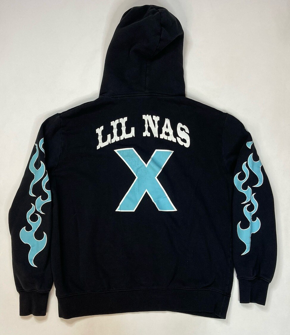 H\u0026M Lil Nas X Panini Pullover Hoodie Men Large Black Music | eBay