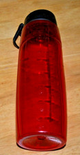 Vtg NIKE 32 oz 946 ml Clear Red w Black Screw Top Hinge Handle Water Bottle