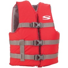 Stearns Youth Classic Life Vest Jacket 50-90 lbs Red Grey USCG Approved PFD