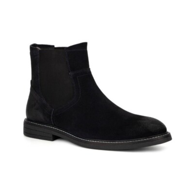 Reserved Footwear Mens Photon Suede Leather Chelsea Boots Navy Size 12 NIB