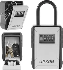 Key Lock Box, UPXON Extra Large Key Storage Box with Resettable Code, 4 Digit