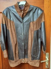 Vintage manteau de style blouson de cuir/daim Taille S