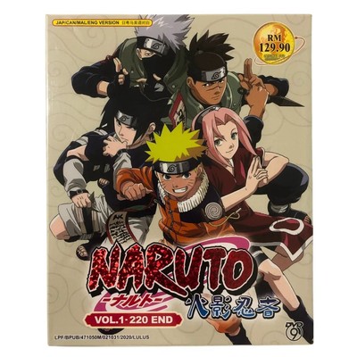 DVD NARUTO - COMPLETE ANIME TV SERIESBOX SET (1-220 EPS) (FULL ENGLISH DUBBED)