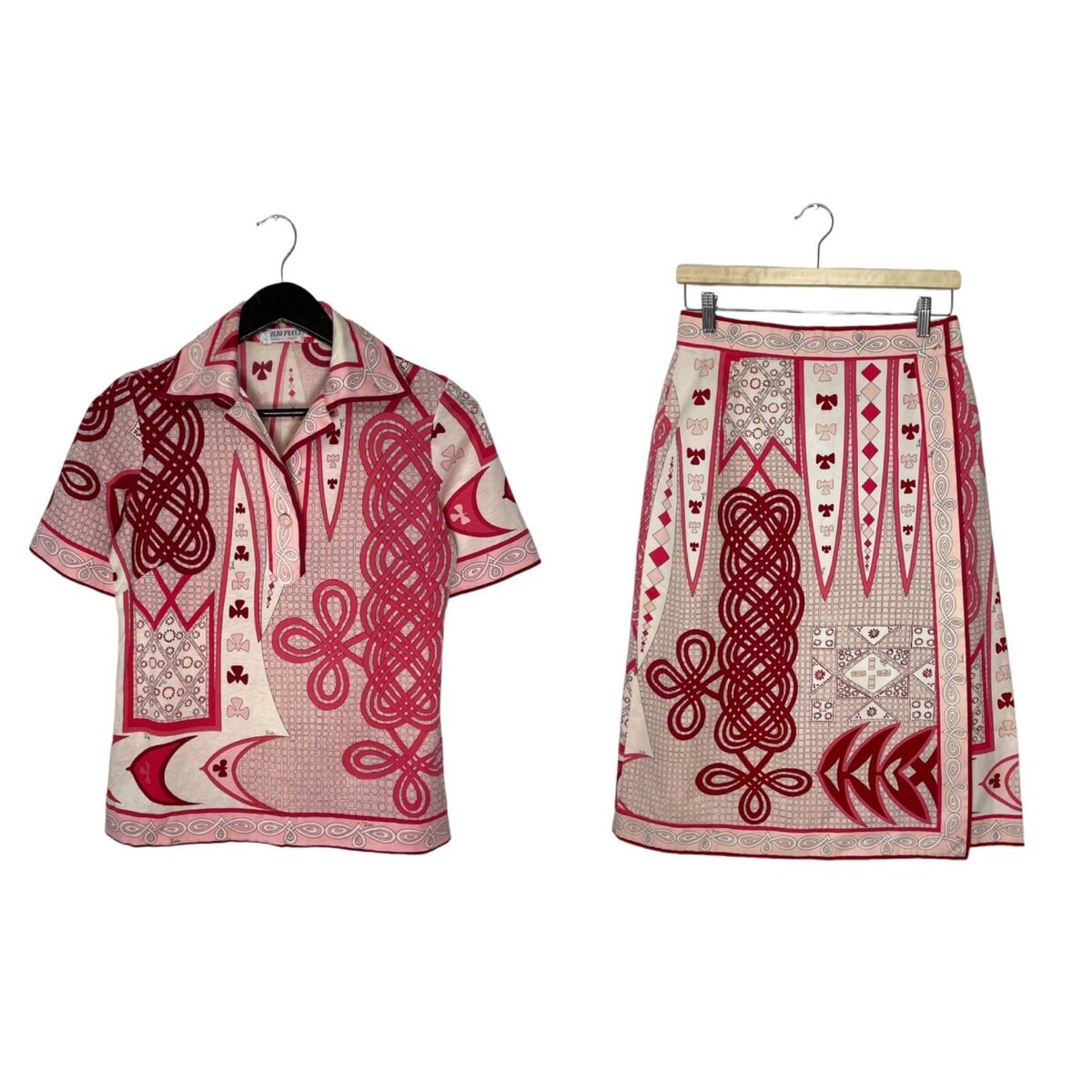 Vintage 60s Emilio Pucci Geometric Print 2 Piece Set Skirt Vintage 60s Emilio Pucci Geometric Print 2 Piece Set Skirt