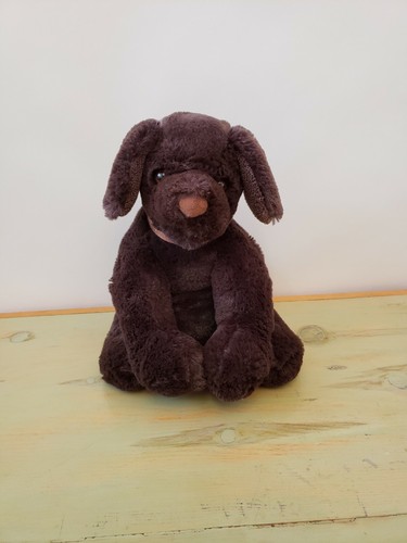 Brookstone Puppy Dog Plush Espresso 