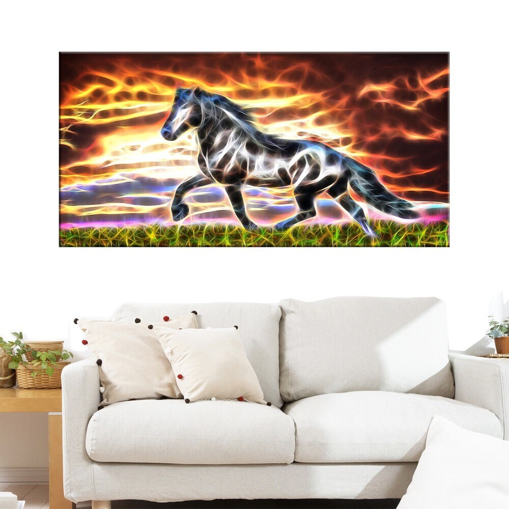 Abstract Horse Animal Art Canvas in Oversized Multiple Sizes