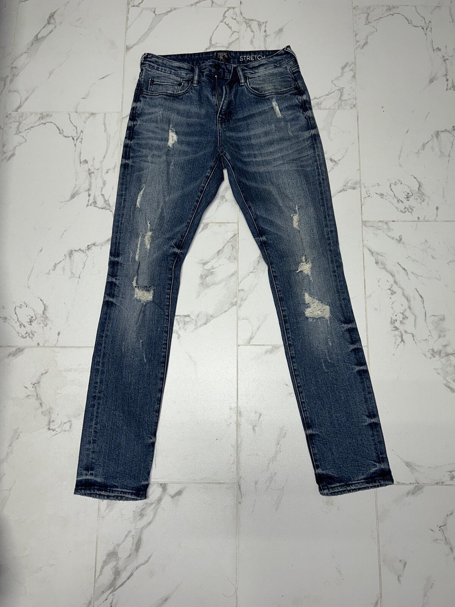 PRPS Made in Japan Distressed Medium Wash Patch Jeans Blue Size