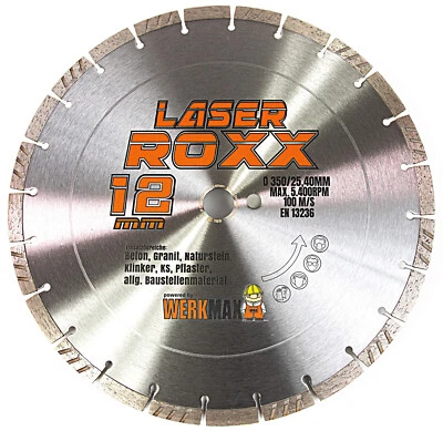 WERKMAX Neuentwicklung: LASER ROXX Diamanttrennscheibe Beton universal | 125 - 350 mm
