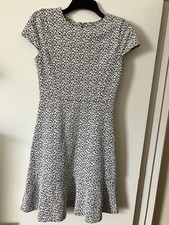 Michael Kors Floral Jacquard Flounce Knit Dress Size XS