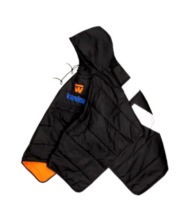 WJW X KASINA SEOUL TO LA PONCHO kangaroo pocket Black KW23FMPCBK