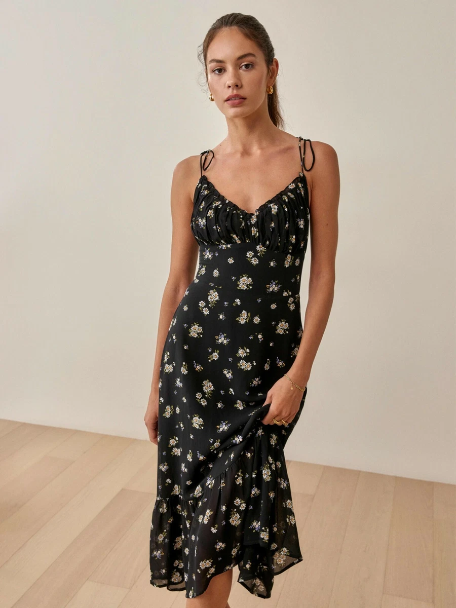 Floral fitted midi clearance dress