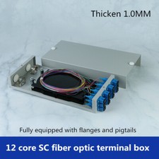 12-core SC single-mode fiber optic terminal box thicken with flange and pigtail