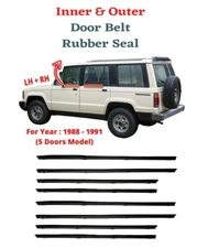Isuzu Trooper / Bighorn 5D (1988-1991) Outer Inner Door Belt Rubber Seal SET