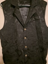 Men's Victorian Style Vest Waistcoat Gothic Vampire Steampunk Vatpave Medium GUC