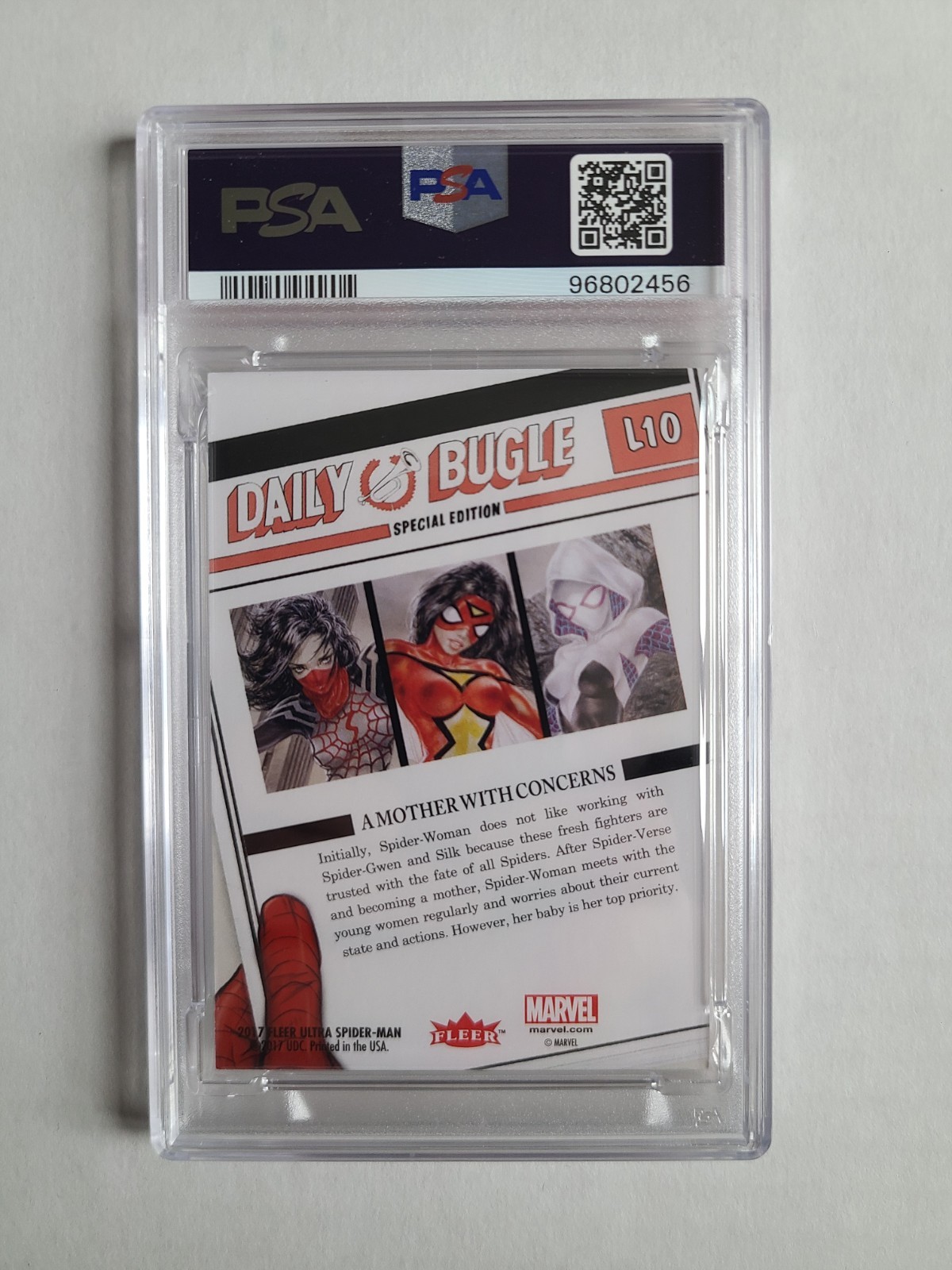 2017 Spider-Woman PSA 9 MINT Marvel Legacy Card #L10 Beautiful Card! view 4