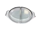 Vintage Pyrex Pink Daisy Divided Oval Casserole Dish  1- 1/2 Quart with Lid