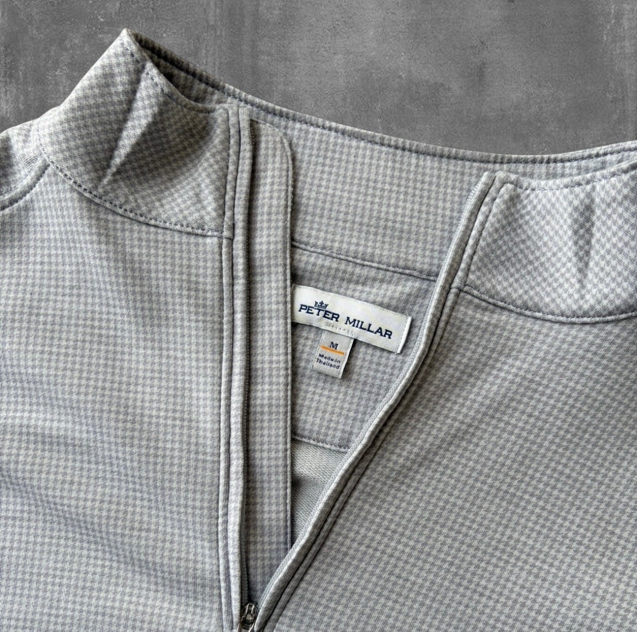 Peter Millar Perth Performance Grey Houndstooth Q… - image 1