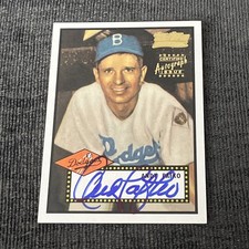 Andy Pafko Brooklyn Dodgers 2001 Team Topps Legends Certified On Card Autograph