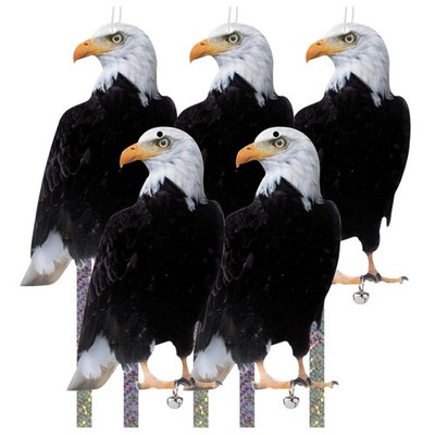 5 Pack Bird Repellent Owl Scare Devices Reflective Hanging Bird Deterrent Pes...