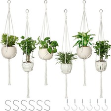 6 Pack Macrame Plant Hanger Indoor Hanging Planters for Indoor Outdoor Plants...