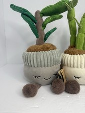 Russ Greenhouse Plush Potted Plant Lot of 3 Money Tree Bamboo Fiddle Tree