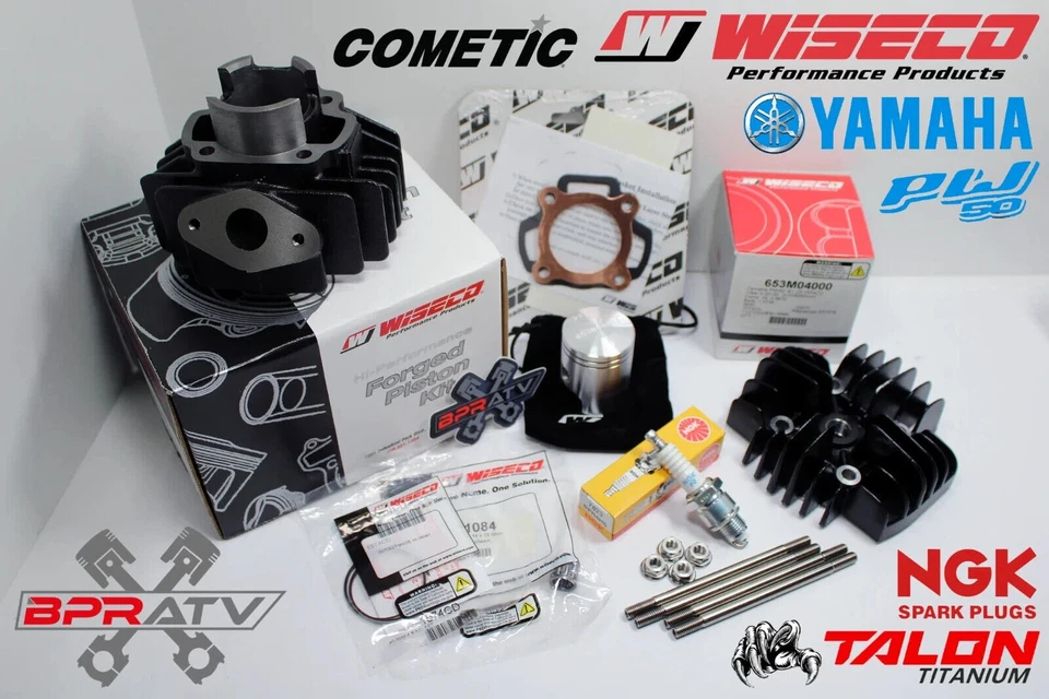 81-25 Yamaha PW50 Y-Zinger Stock Bore Completo WISECO Pistón Top End Kit de Reconstrucción Foto 4 de 4