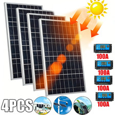 10W Solar Panel 12V Solar Battery Trickle Charger 100A W/ Controller Maintainer