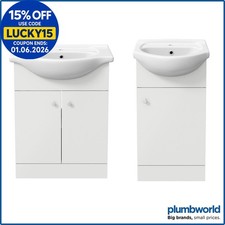 Bathroom Basin Sink Vanity Unit Single Tap Hole Floor Standing 450mm 550mm 650mm