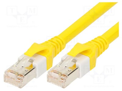 SF/UTP Patch cord 5e Line Cu RJ45-Stecker,beiderseitig gelb