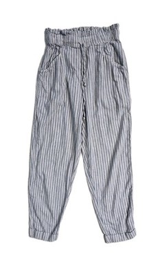 American Eagle Women s Paperbag Pants  Small Blue Striped  Lined Blend