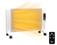 HOMCOM Mica Electric Space Heater for home, Study, garage, 18-30°C, 1000W/2000W