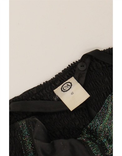 C&A Womens Sleeveless Asymmetrical Dress IT 42 Medium Black AW06 - Picture 3 of 3