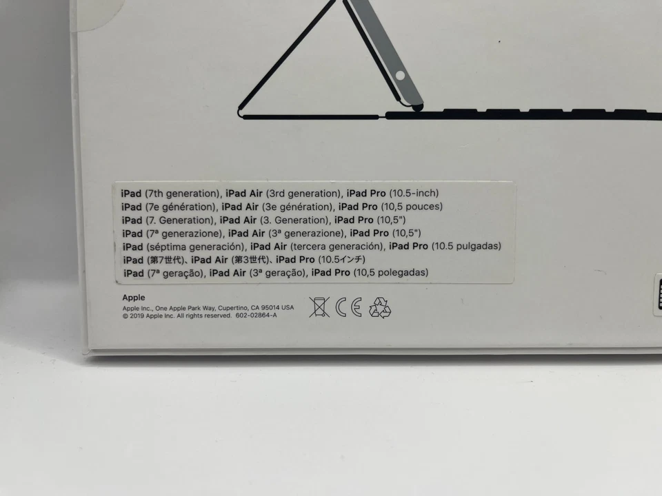 Genuine Apple iPad 9th/8th/7th/Pro/Air 3rd Gen Generation Smart Keyboard Case - Image 3 of 3
